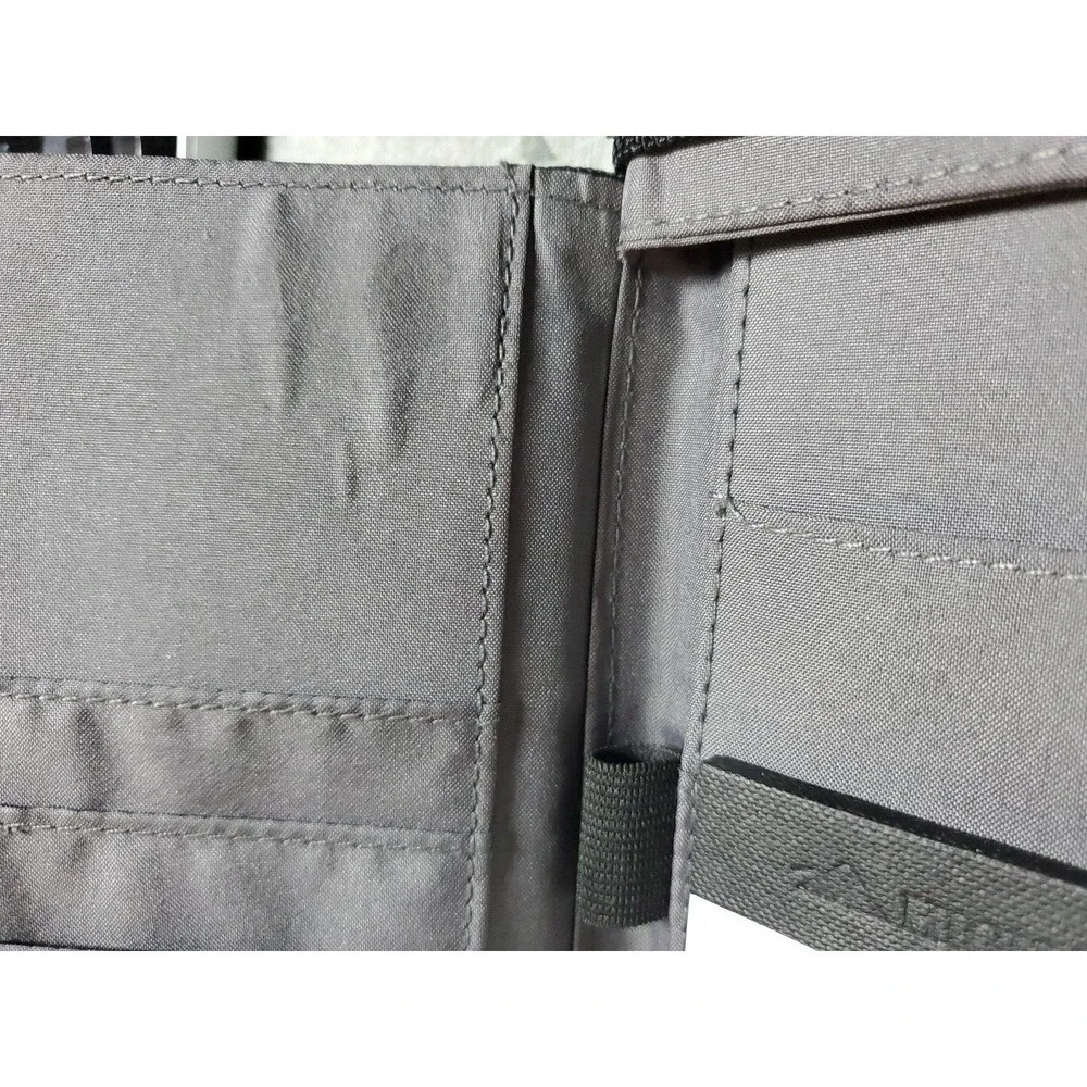 High Sierra Dell Swag Travel Wallet Front Magnetic Window Zip Close Notepd Black